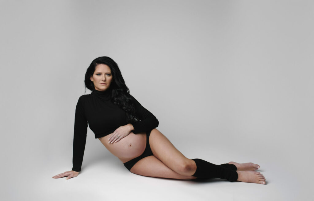 grand rapids maternity photo shoot women in black